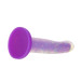 Светящийся в темноте фаллоимитатор ADDICTION Rave 8 Glow in the Dark Dildo Purple Confetti, 20,3 см
