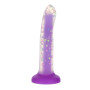 Светящийся в темноте фаллоимитатор ADDICTION Rave 8 Glow in the Dark Dildo Purple Confetti, 20,3 см