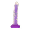 Светящийся в темноте фаллоимитатор ADDICTION Rave 8 Glow in the Dark Dildo Purple Confetti, 20,3 см