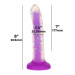 Светящийся в темноте фаллоимитатор ADDICTION Rave 8 Glow in the Dark Dildo Purple Confetti, 20,3 см