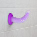 Светящийся в темноте фаллоимитатор ADDICTION Rave 8 Glow in the Dark Dildo Purple Confetti, 20,3 см