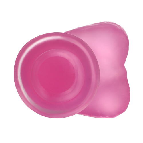 Фаллоимитатор с мошонкой LoveToy Jelly Studs Crystal Dildo Medium 7 Pink