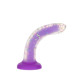 Светящийся в темноте фаллоимитатор ADDICTION Rave 8 Glow in the Dark Dildo Purple Confetti, 20,3 см