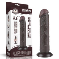 Фаллоимитатор LoveToy Sliding-Skin Dual Layer Dong 8 Black