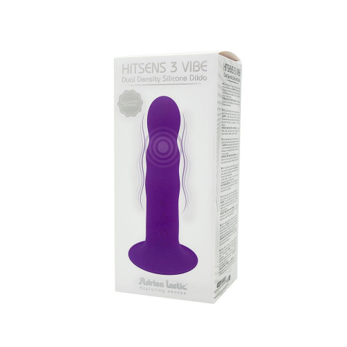 Ділдо з вібрацією Adrien Lastic Hitsens 3 Фіолетовий 18,2/4 см