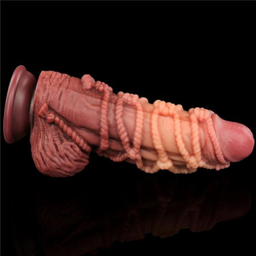 Фаллоимитатор LoveToy Dual-Layered Silicone Cock With Rope 9.5 Flesh 931