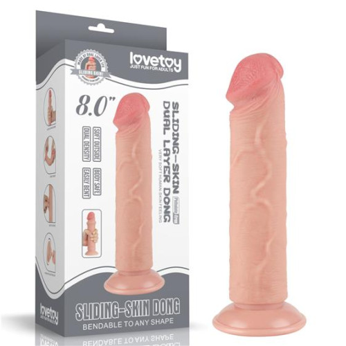 Фаллоимитатор LoveToy Sliding-Skin Dual Layer Dong 8 Flesh