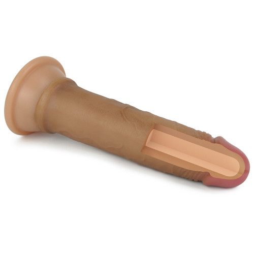 Фалоімітатор LoveToy Dual-Layered Silicone Cock 7 Brown