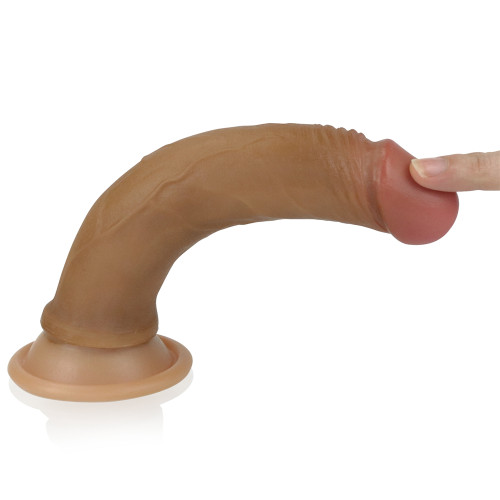 Фалоімітатор LoveToy Dual-Layered Silicone Cock 7 Brown