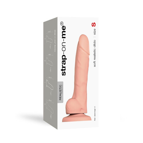 Реалистичный фаллоимитатор Strap-On-Me SOFT REALISTIC DILDO Vanilla - Size S