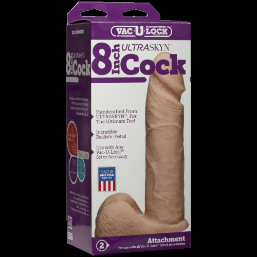 Фаллоимитатор Doc Johnson Vac-U-Lock - 8 Inch ULTRASKYN Cock