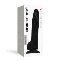 Реалистичный фаллоимитатор Strap-On-Me SOFT REALISTIC DILDO Черный Size L Реалистичный фаллоимитатор Strap-On-Me SOFT REALISTIC DILDO Черный Size L