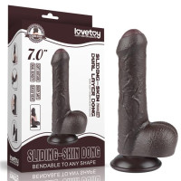 Фалоімітатор LoveToy Sliding-Skin Dual Layer Dong 7 991 Black