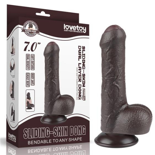 Фаллоимитатор LoveToy Sliding-Skin Dual Layer Dong 7 991 Black