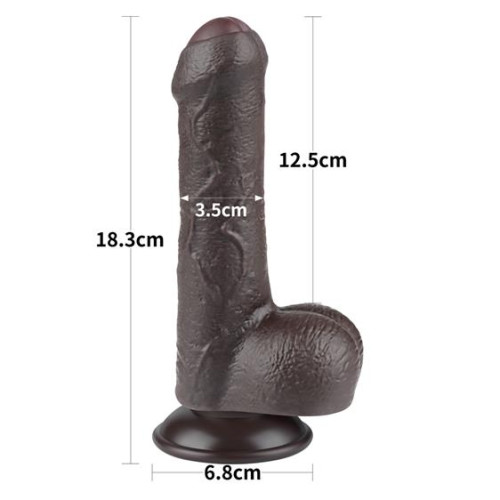 Фаллоимитатор LoveToy Sliding-Skin Dual Layer Dong 7 991 Black
