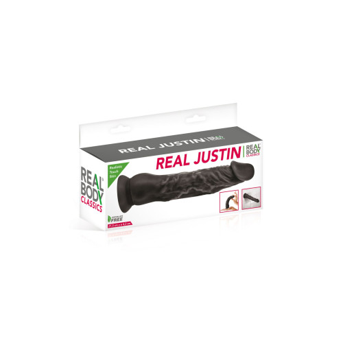 Фаллоимитатор с присоской Real Body Real Justin Черный
