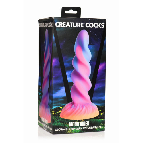 Фэнтезийный фаллоимитатор Creature Cocks Glow-in-the-Dark Unicorn Dildo