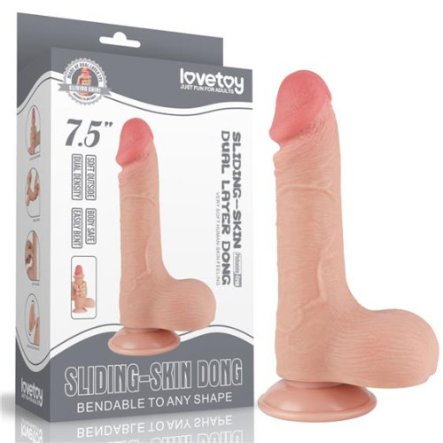 Фаллоимитатор LoveToy Sliding-Skin Dual Layer Dong 7.5 994 Flesh