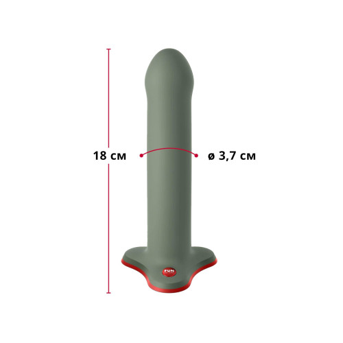 Фаллоимитатор Fun Factory MAGNUM, оливковый, очень гибкий, длина 18,3 см, диаметр 3,7 см.