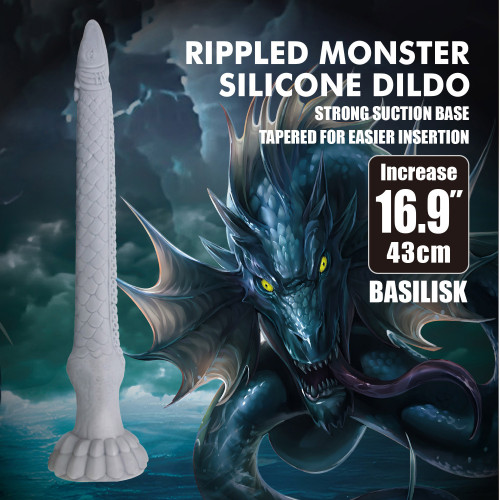 Фэнтезийный фаллоимитатор Power Monsters Basilisk, 43 см