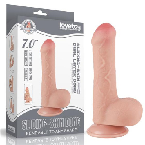 Фаллоимитатор LoveToy Sliding-Skin Dual Layer Dong 7 991 Flesh