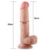 Фалоімітатор з мошонкою LoveToy Sliding Skin Dual Layer Dong 8 Inch Тілесний
