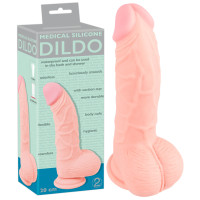 Фаллоимитатор You2Toys с мошонкой Medical Silicone Dildo Телесный 20 см 526673