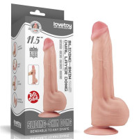Фалоімітатор LoveToy Sliding-Skin Dual Layer Dong 11.5 Flesh Фалоімітатор LoveToy Sliding-Skin Dual Layer Dong 11.5 Flesh