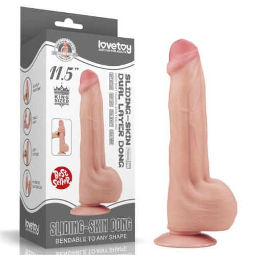 Фаллоимитатор LoveToy Sliding-Skin Dual Layer Dong 11.5 Flesh