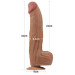 Фаллоимитатор LoveToy Sliding-Skin Dual Layer Dong 12 Brown