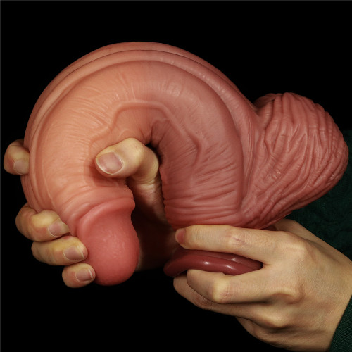 Фаллоимитатор LoveToy Dual-Layered Silicone Cock 10 Brown