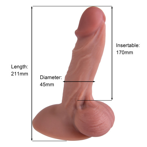 Фаллоимитатор Erospace Natural Play Silicone Dildo D4, 21 см