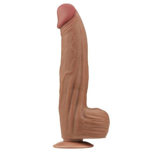 Фаллоимитатор LoveToy Sliding-Skin Dual Layer Dong 12 Brown