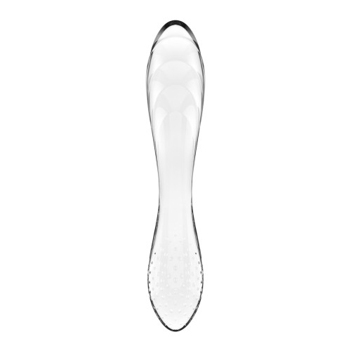 Двухсторонний стеклянный дилдо Satisfyer Dazzling Crystal 1 Transparent, очень крепкий, без стопера.