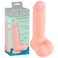 Фалоімітатор You2Toys з мошонкою Medical Silicone Dildo Тілесний 20 см 526681