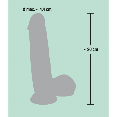 Фалоімітатор You2Toys з мошонкою Medical Silicone Dildo Тілесний 20 см 526681