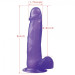Фаллоимитатор LoveToy Jelly Studs Crystal Dildo Фиолетовый 20 см