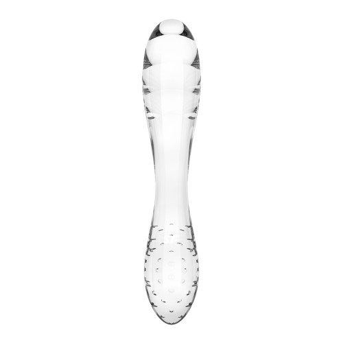Двухсторонний стеклянный дилдо Satisfyer Dazzling Crystal 1 Transparent, очень крепкий, без стопера.