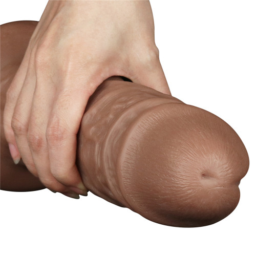 Фаллоимитатор LoveToy Realistic Chubby Dildo 10.5 Коричневый