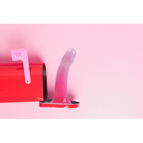 Дилдо з градієнтом та блискітками Love To Love Dildolls - SUNRISE, ультрам’який