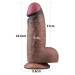 Фаллоимитатор LoveToy DualLoveToyLayered Silicone Cock XXL 9.5 Brown
