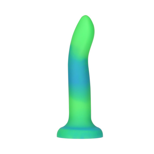 Светящийся в темноте фаллоимитатор ADDICTION Rave 8 Glow in the Dark Dildo Blue Green, 20,3 см