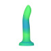 Светящийся в темноте фаллоимитатор ADDICTION Rave 8 Glow in the Dark Dildo Blue Green, 20,3 см