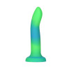 Светящийся в темноте фаллоимитатор ADDICTION Rave 8 Glow in the Dark Dildo Blue Green, 20,3 см