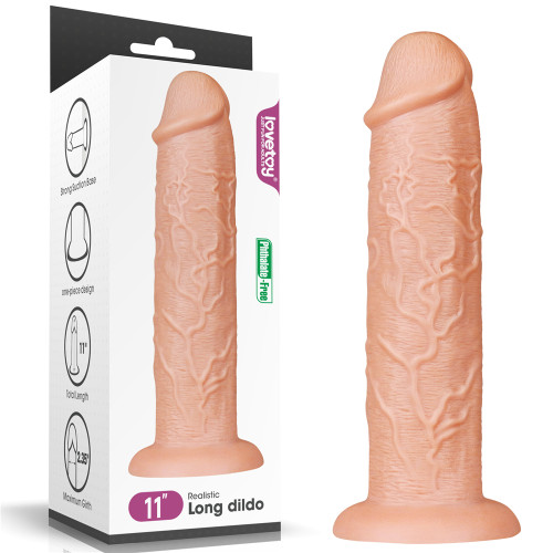 Фаллоимитатор LoveToy Realistic Long Dildo 11 Телесный