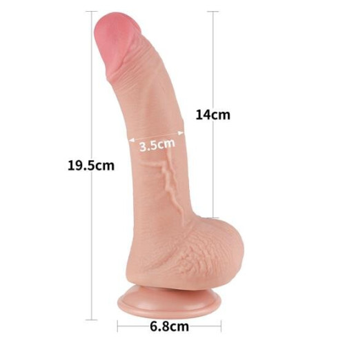 Фаллоимитатор LoveToy Sliding-Skin Dual Layer Dong 7.5 992 Flesh