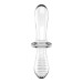 Двухсторонний стеклянный дилдо Satisfyer Double Crystal Transparent, боросиликатное стекло, унисекс