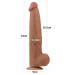 Фаллоимитатор LoveToy Sliding-Skin Dual Layer Dong 13.5 Brown