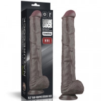 Фаллоимитатор LoveToy Dual Layered Bendable Silicone Cock XXL 14.5 Black
