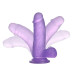 Фалоімітатор з мошонкою LoveToy Jelly Studs Crystal Dildo Small 6 Purple